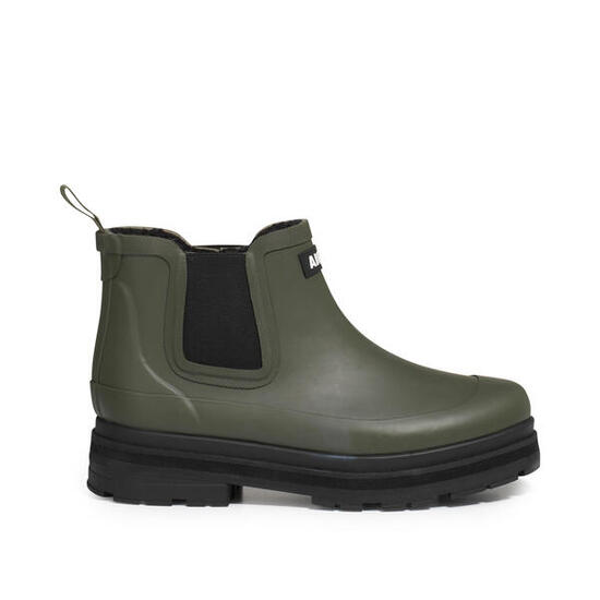 Bottines de pluie fourrées imperméables SOFT RAIN FEMME vert sapin