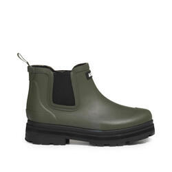 Bottines de pluie fourrées imperméables SOFT RAIN FEMME vert sapin