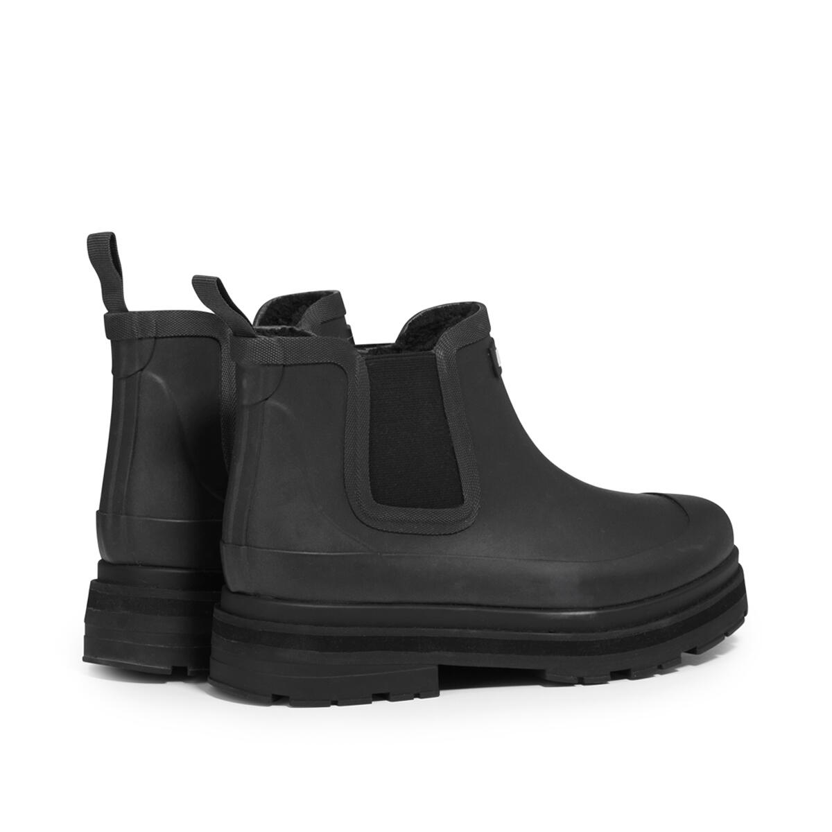 Bottine de pluie fourrée imperméable SOFT RAIN Femme  Noir 3/4