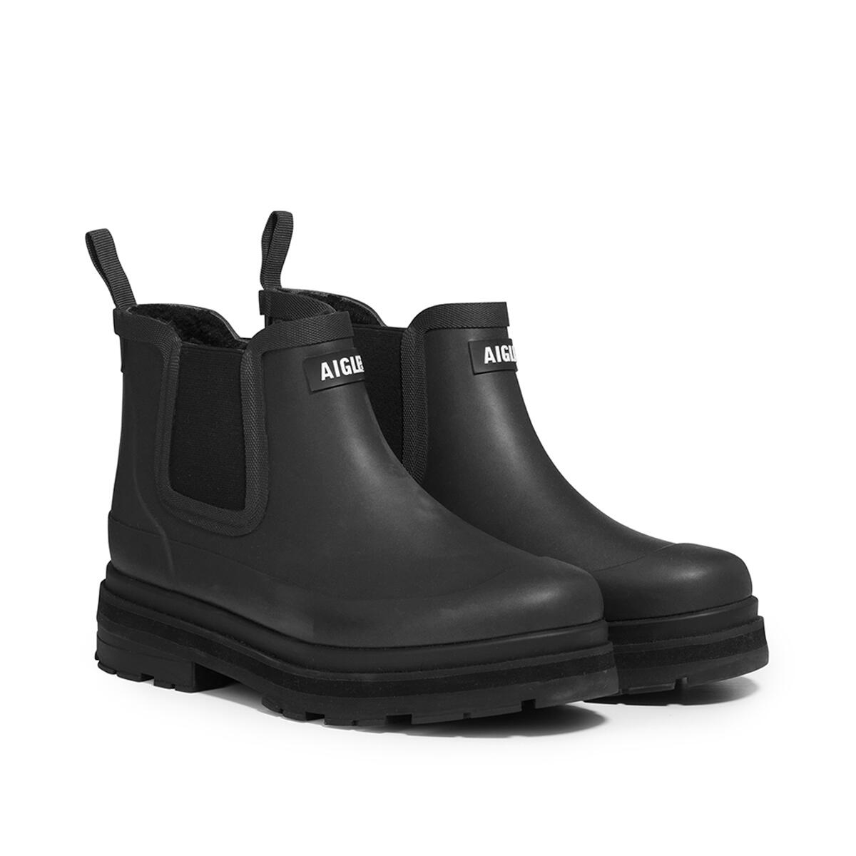 Bottine de pluie fourrée imperméable SOFT RAIN Femme  Noir 2/4