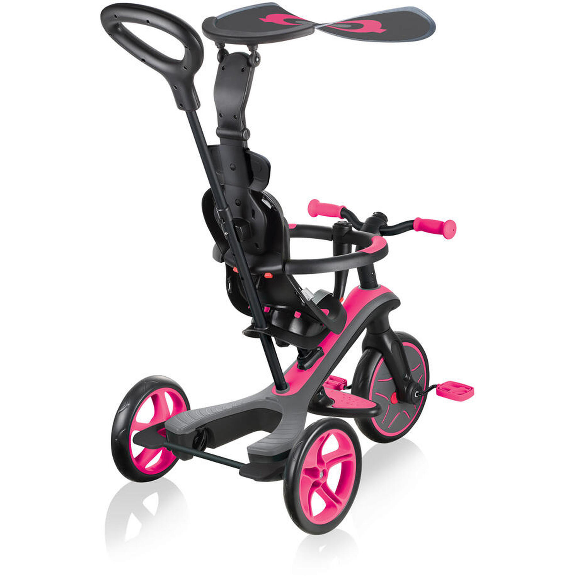 Scooter / Triciclo / Draisienne Explorer 4 in 1 rosa fucsia