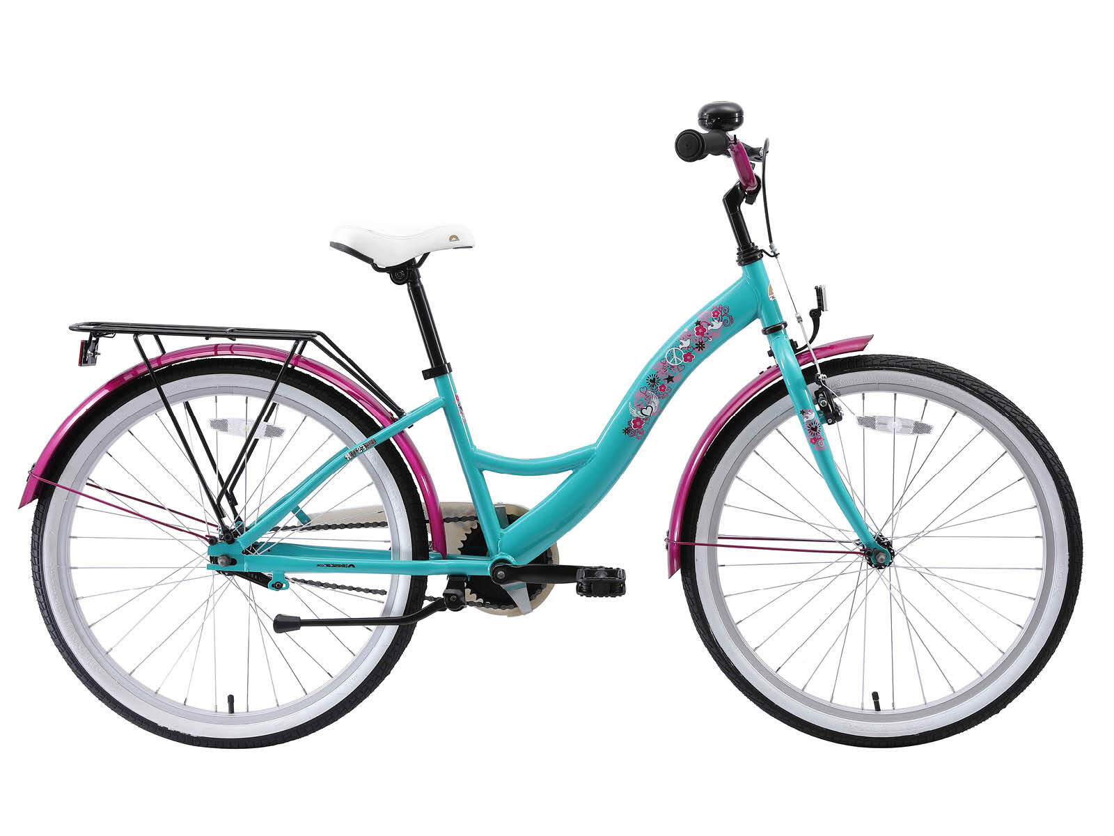 BIKESTAR Bikestar kinderfiets Classic 24 inch mintgroen