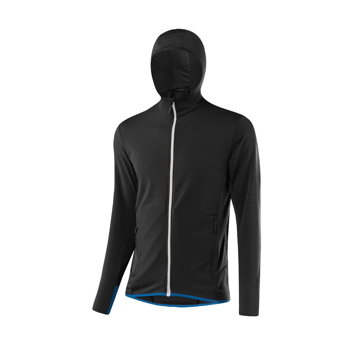 LOEFFLER Technisches Langarm-Shirt Hoody Tech-Stretch für Herren – Schwarz