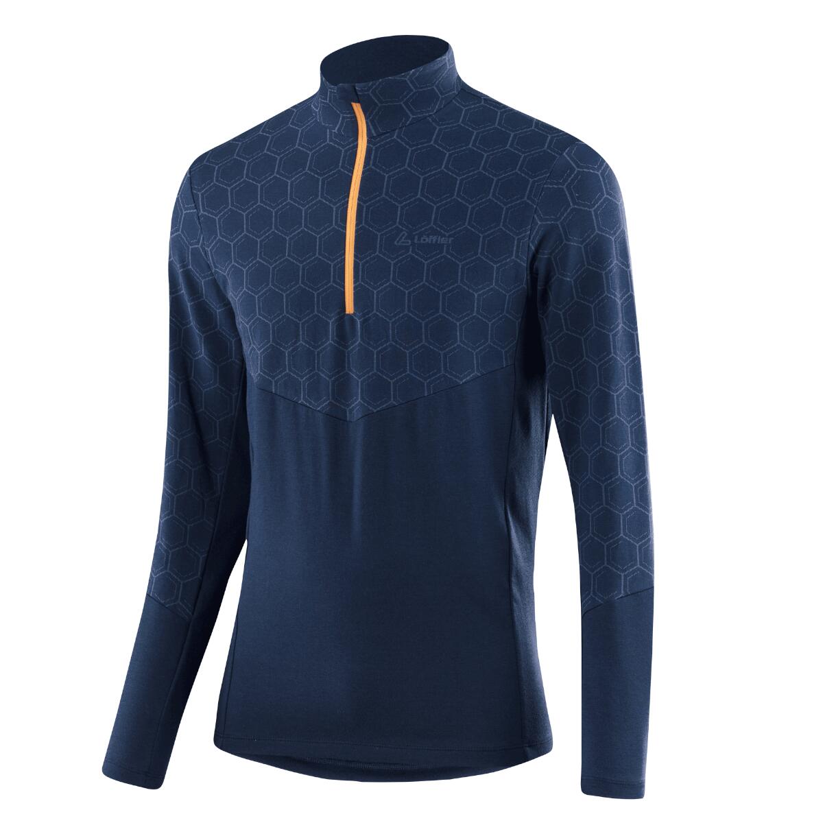 Loeffler - T-shirt Pour Hommes À Manches Longues Midlayer Hywa Bruce Transtex® - Bleu Foncé - T-shirt Manches Longues - Bleu - 56 - Decathlon