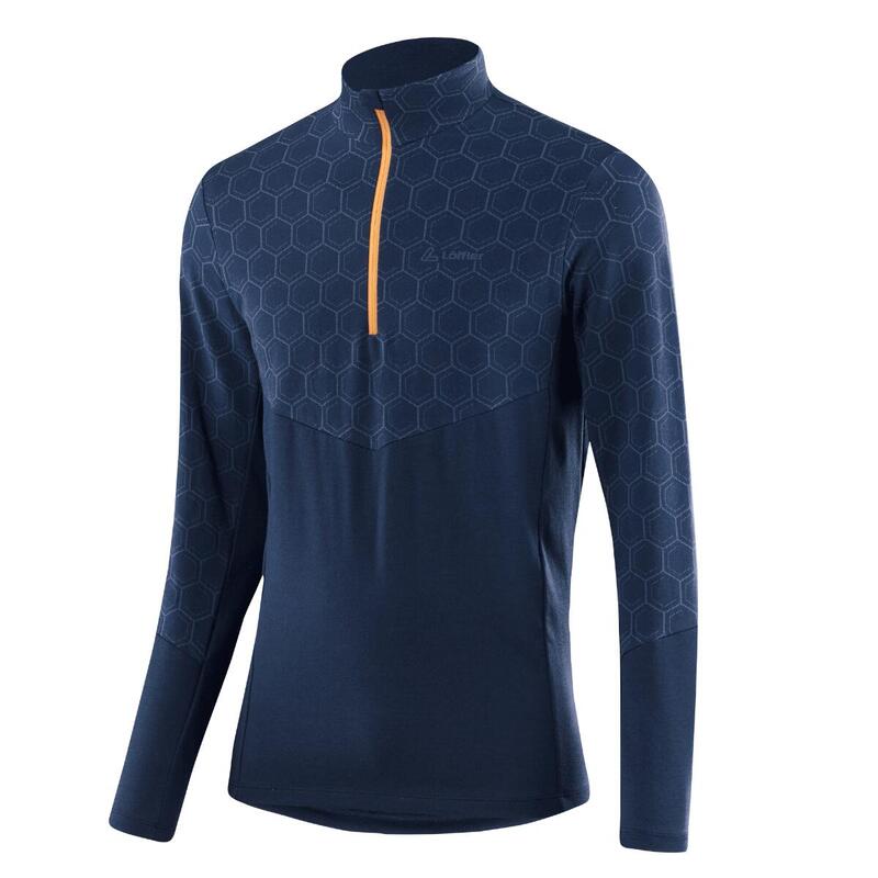 Shirt voor heren lange mouwen Midlayer Hywa Bruce Transtex® - Donker Blauw