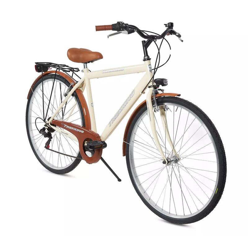 Bicicletta Uomo da Città Misura 28 Bici con Cambio Beige Vintage Retrò