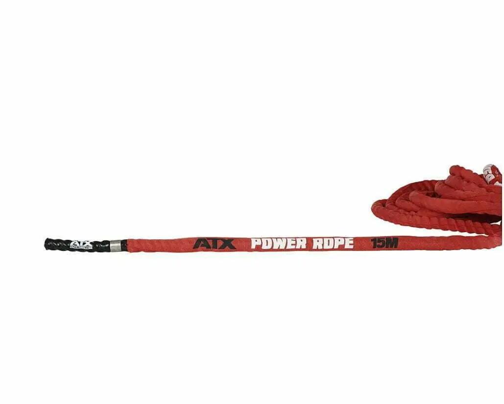 Nylon-al bevont battle rope edzőkötél 15m - piros 4/7