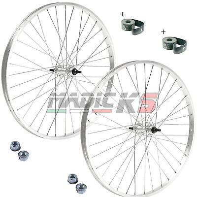 RUOTA POSTERIORE BICI 28x1.75 1v + RUOTA LIBERA 18 DENTI DADI E FLAP BICICLETTA