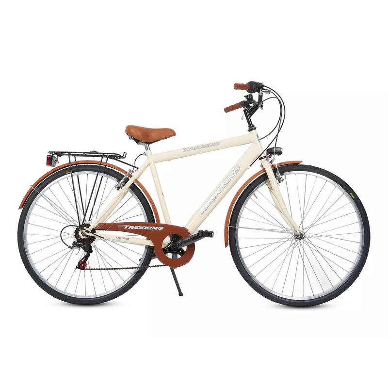 Bicicletta Uomo da Città Misura 28 Bici con Cambio Beige Vintage Retrò