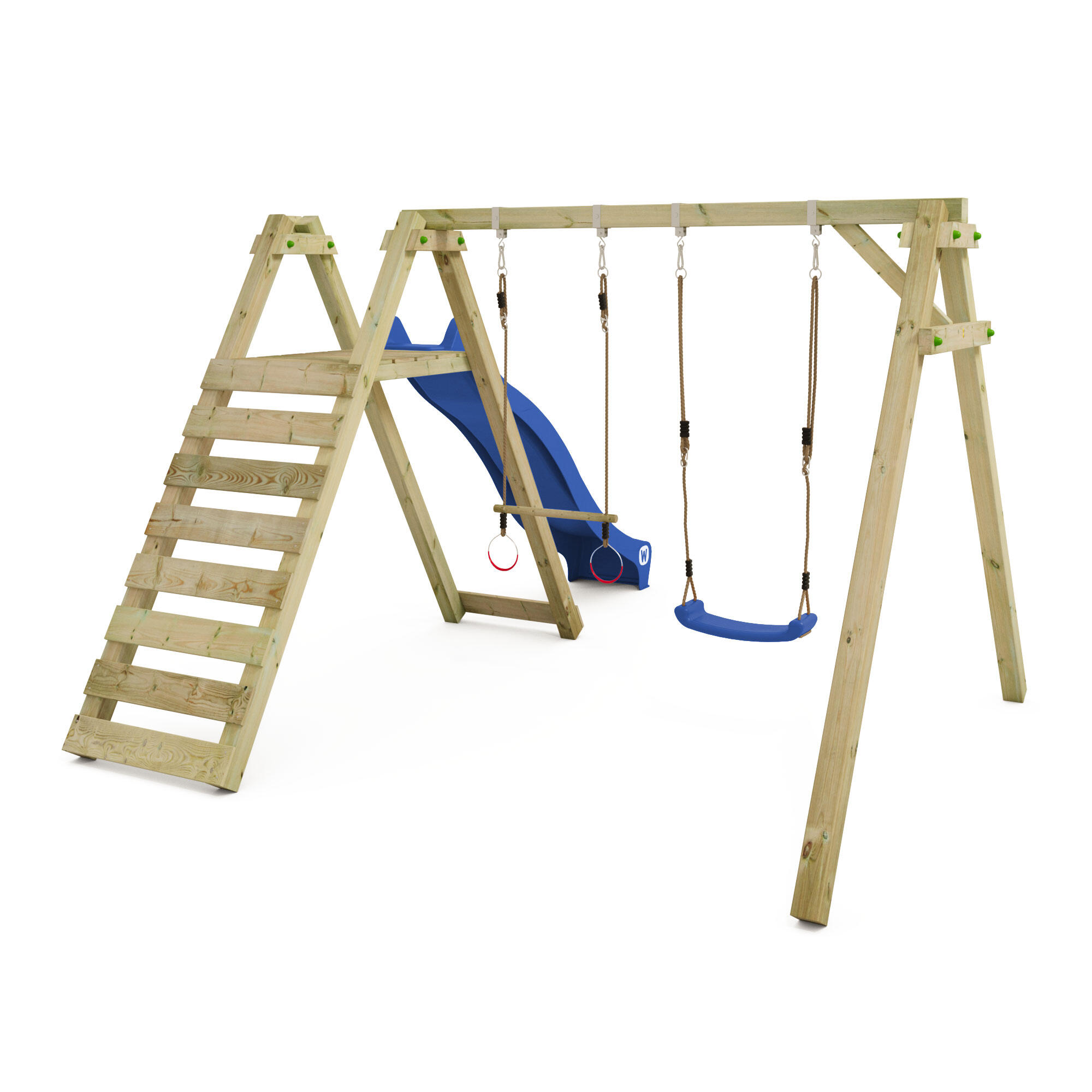 Smart Swift kinderschommel met glijbaan - blauw 2/7
