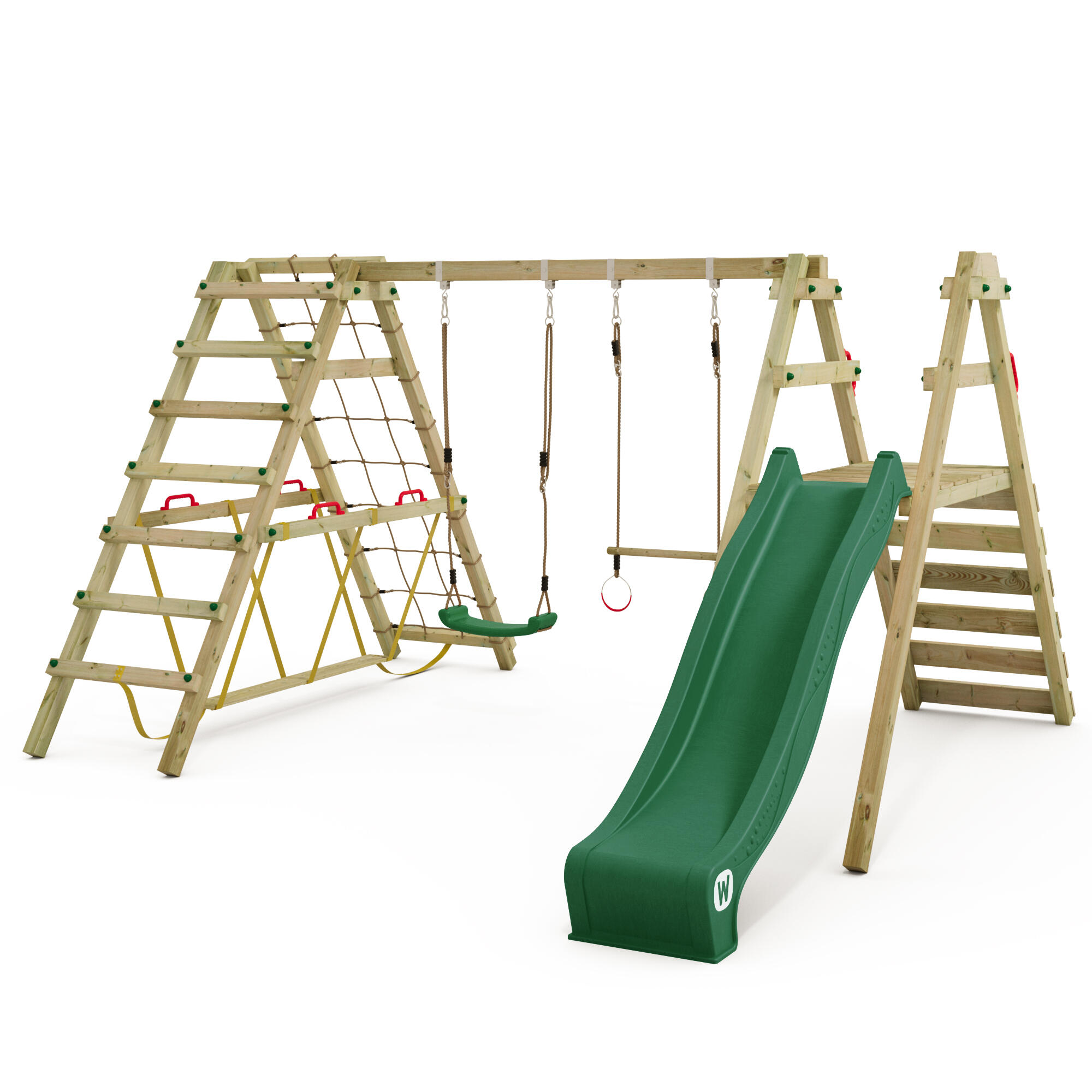 Wickey - Balançoire Portique De Balançoire Smart Shake Avec Toboggan Vert - Aire De Jeu - Vert - No Size - Decathlon