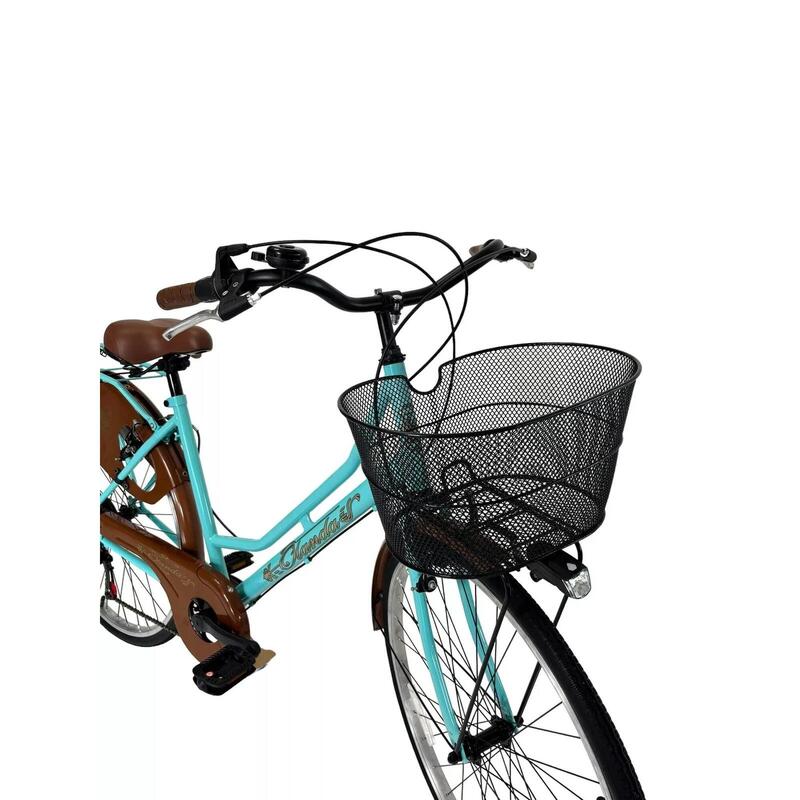 Bicicletta Donna da Passeggio 26 con Cambio da città Vintage Tiffany con Cesto