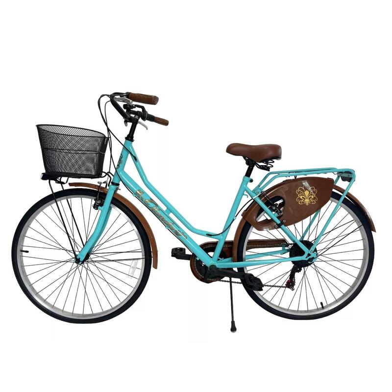 Bicicletta Donna da Passeggio 26 con Cambio da città Vintage Tiffany con Cesto