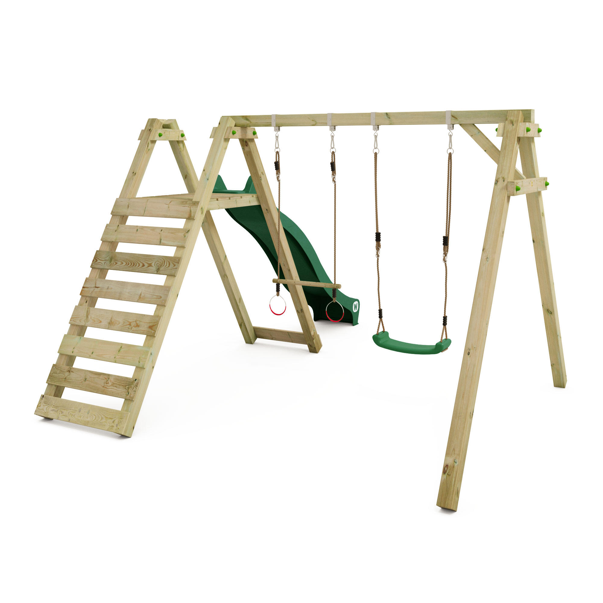 Smart Swift kinderschommel met glijbaan - groen 2/7
