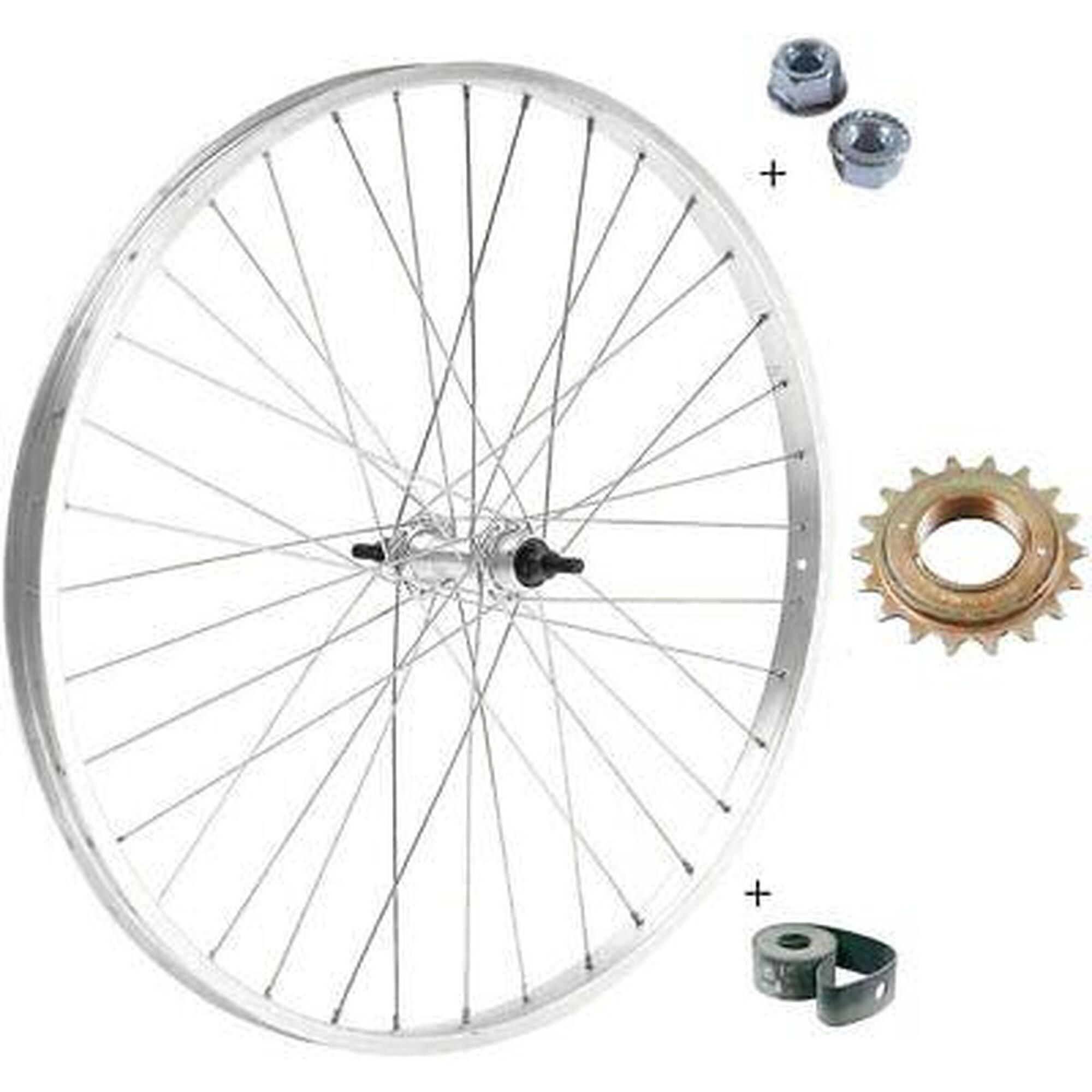 CERCHIO RUOTA ANTERIORE BICICLETTA 28x 1.75 +DADI E NASTRO-CITYBIKE-