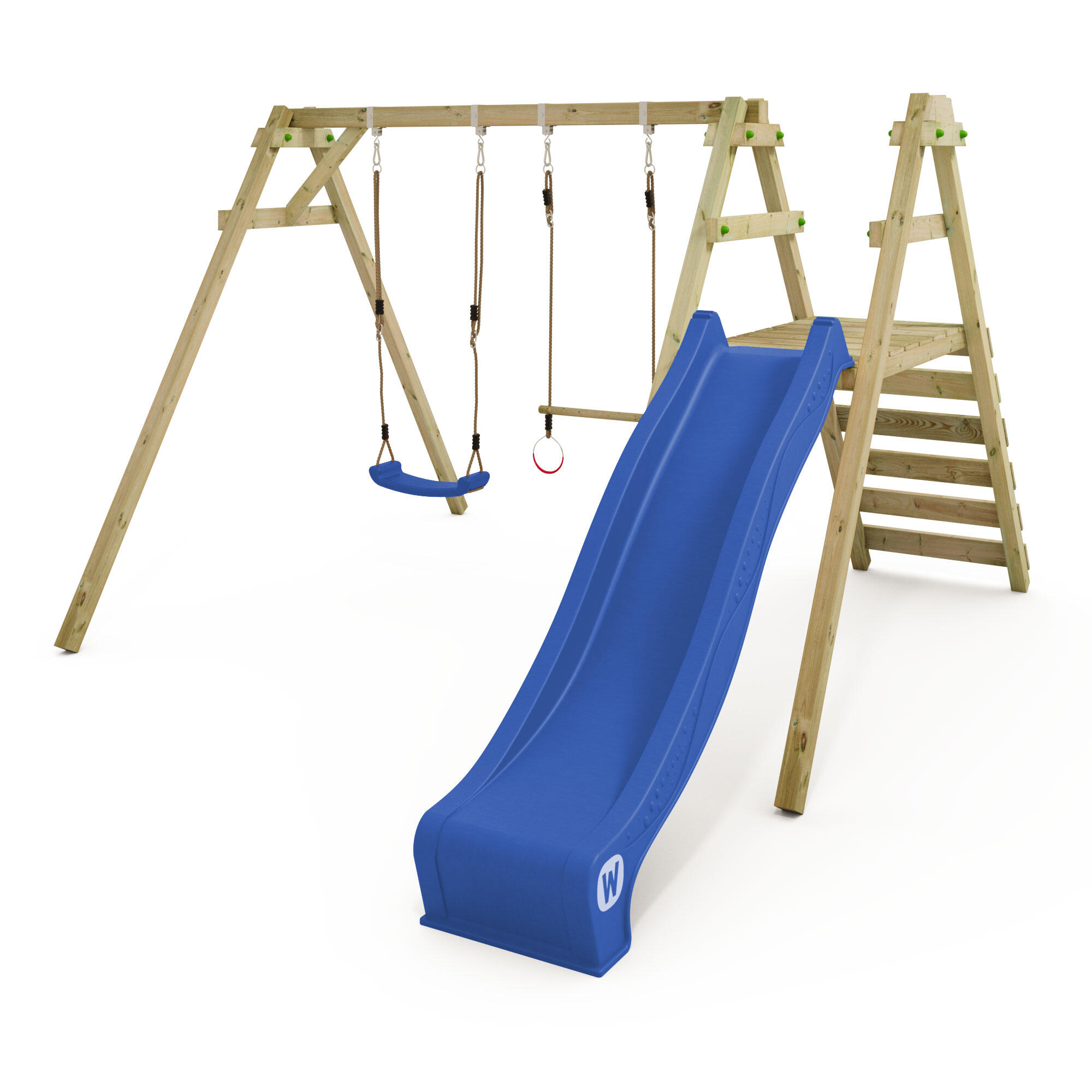 Wickey - Balançoire Pour Enfants Smart Dash - Balançoire Avec Toboggan Bleu - Aire De Jeu - Bleu - No Size - Decathlon