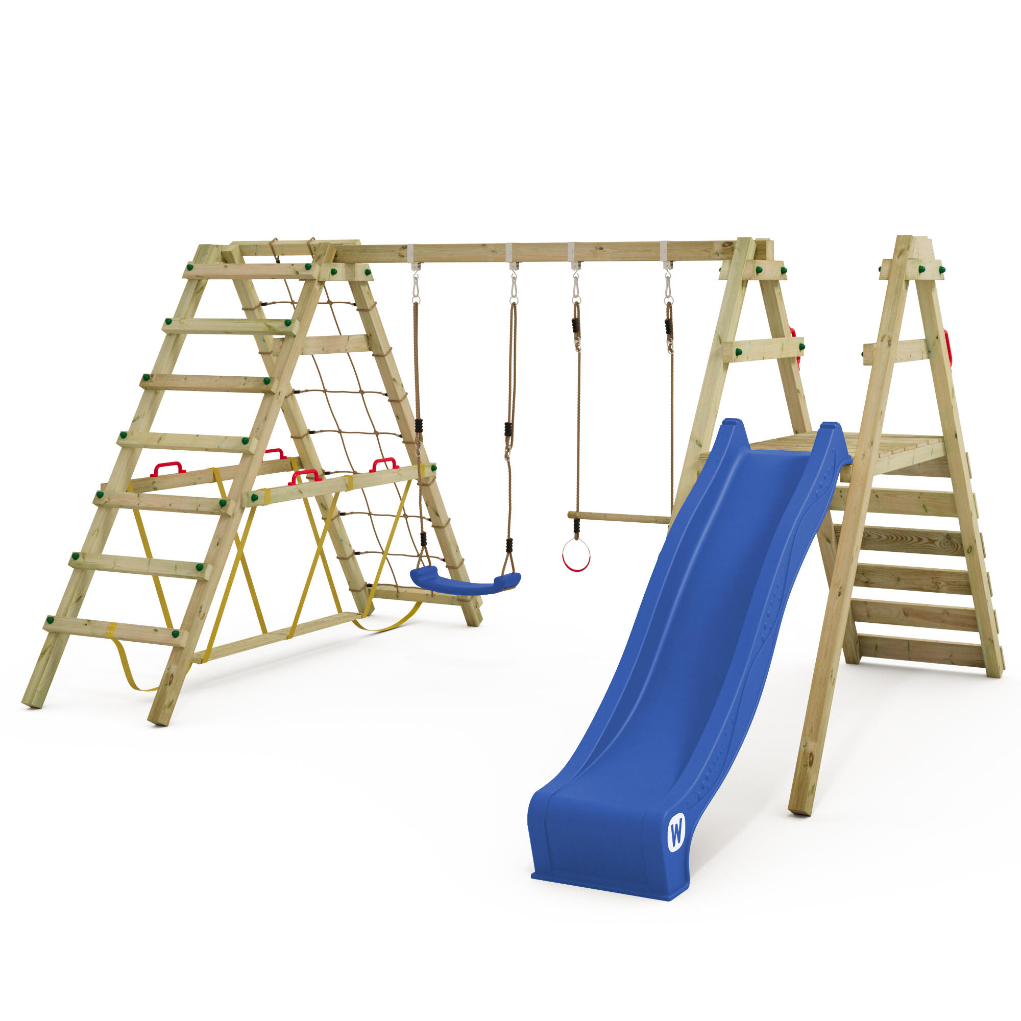 Wickey - Balançoire Portique De Balançoire Smart Shake Avec Toboggan Bleu - Aire De Jeu - Bleu - No Size - Decathlon