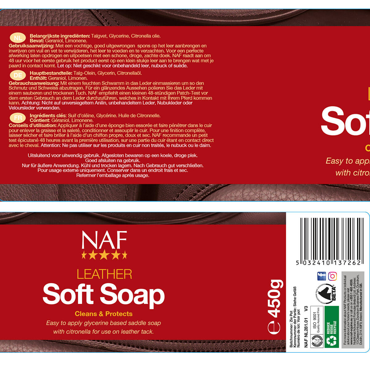 Savon pour cuir Leather Soft Soap - NAF 2/3