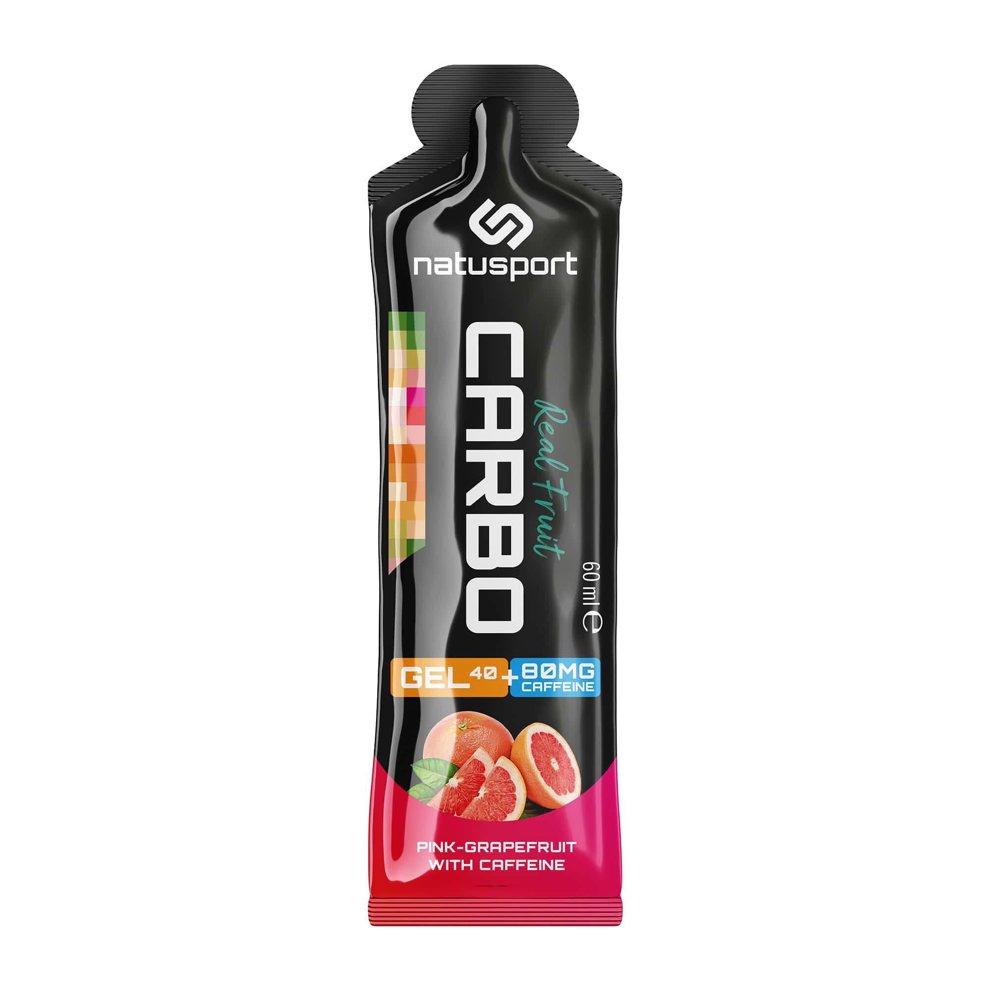 Real Fruit Carbo Gel - 40g - Energiegel met cafeïne - PinkGrapefruit - 12 stuks 2/2