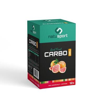 Natusport real fruit carbo gel pink grapefruit - cafeïne