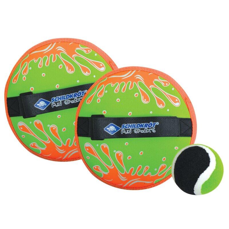 SCHILDKRÖT Schildkröt Neopren Klettball Set grün/orange