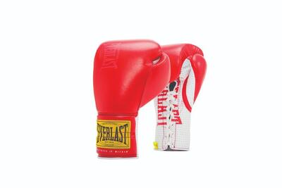 Everlast 1910 geveterde sparring handschoenen | rood | 12-oz