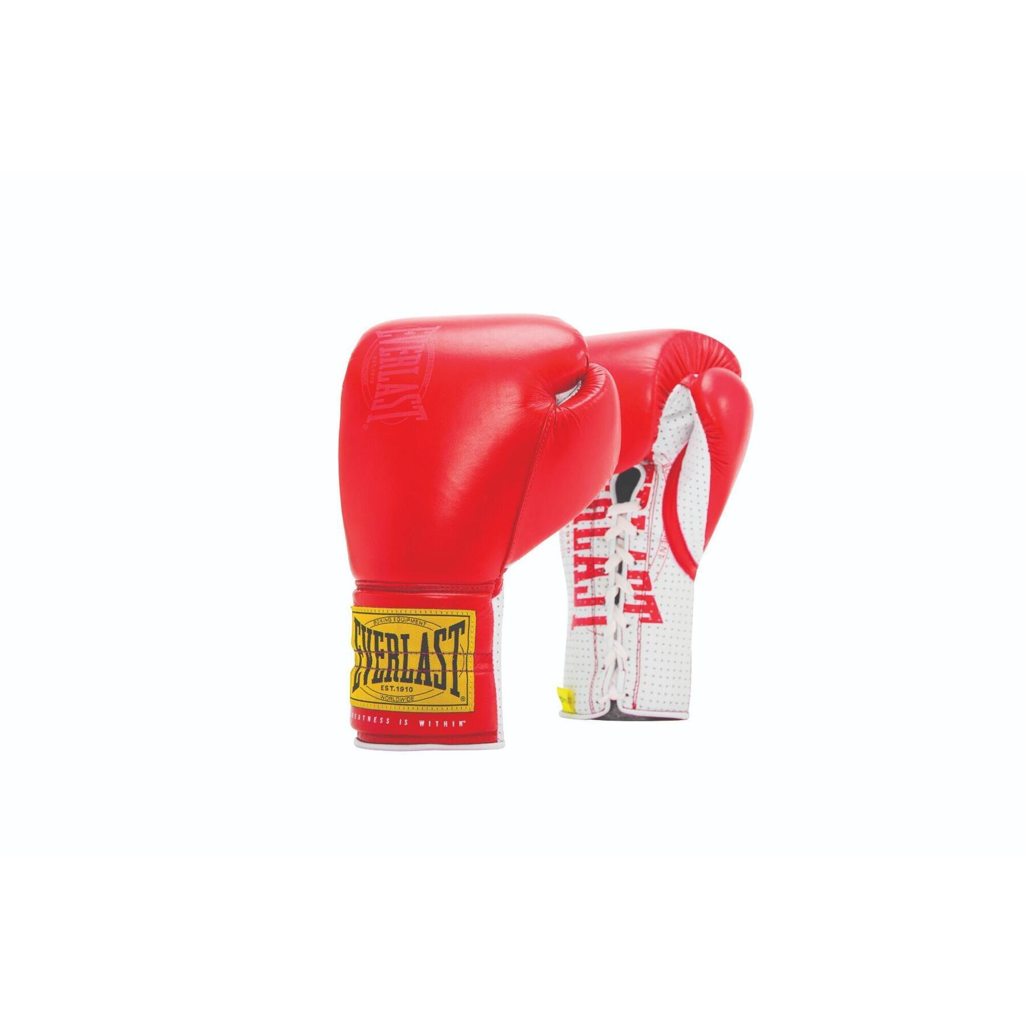 Everlast - Everlast 1910 Gants De Sparring Lacés | Rouge | 12-oz - Gants De Frappe - Rouge - 12 Oz - Decathlon