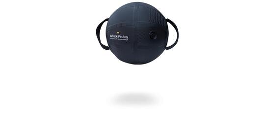 Wassergefüllte Fitnessball aufblasbar Aquaball M 40 cm zwart
