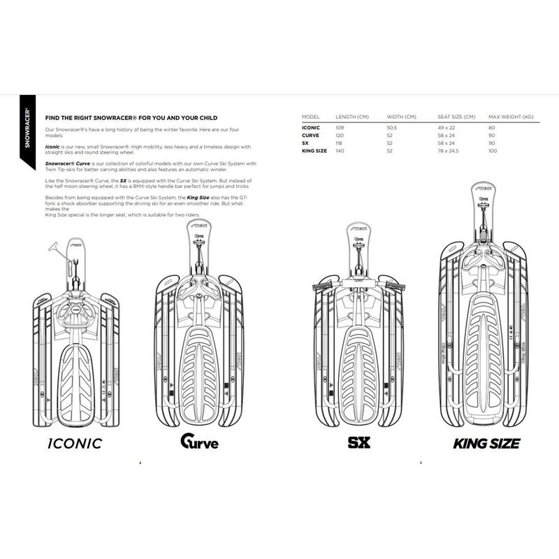 Slee STIGA Snowracer Curve SX Incl. stoelhoes Rood/Zwart