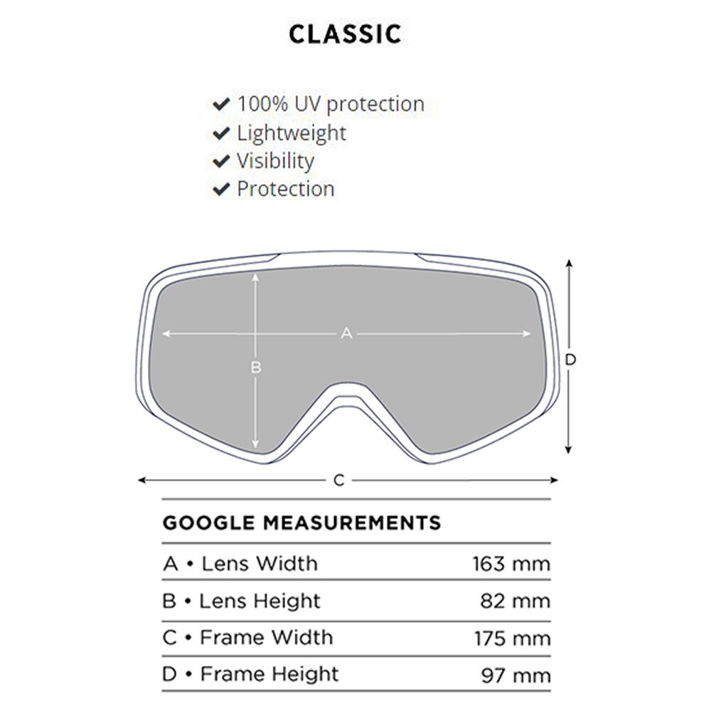 BEDROCK PLUS Unisex Snow Goggles - Matte Black/Bronze Blue 3/3