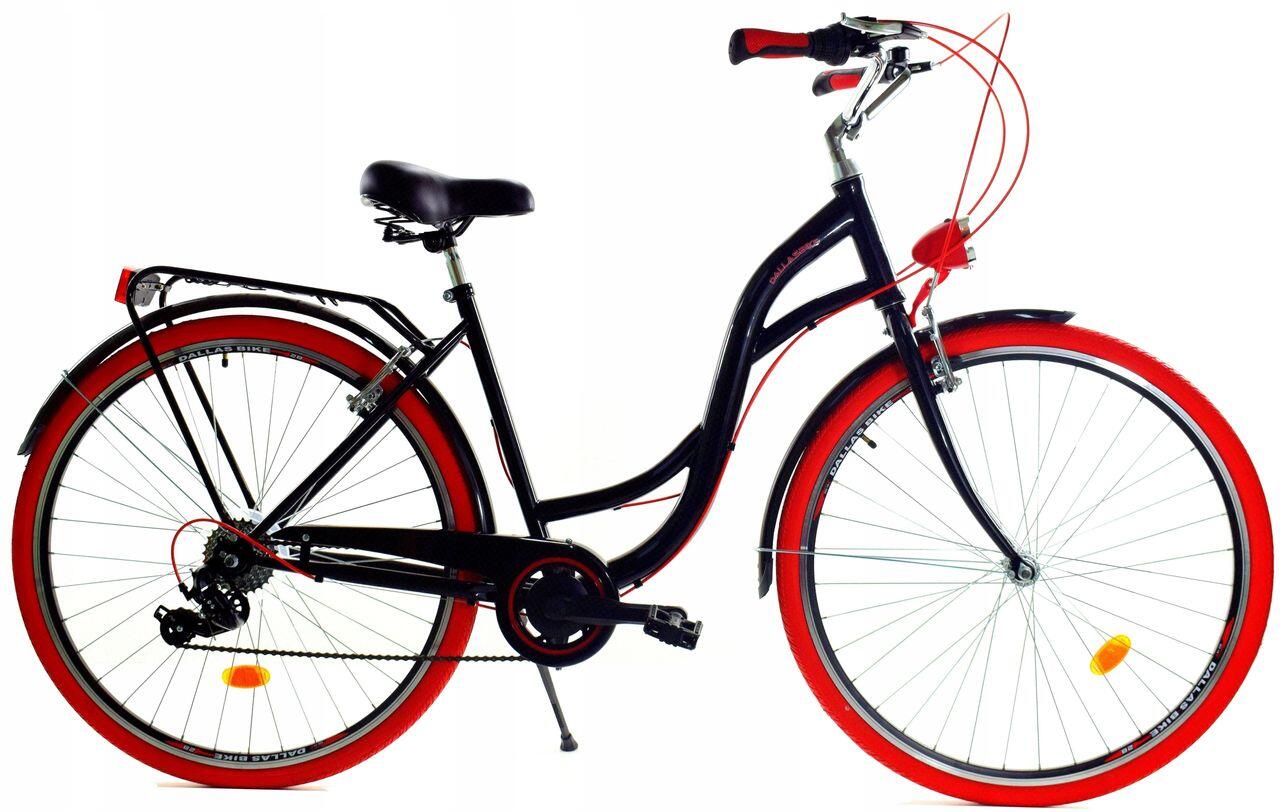 Rower Miejski Dallas Bike City 28 7spd + kosz wiklina