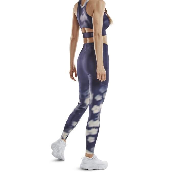 Długie legginsy sportowe do biegania CEP limitowana kolekcja Bloom damskie 2/5