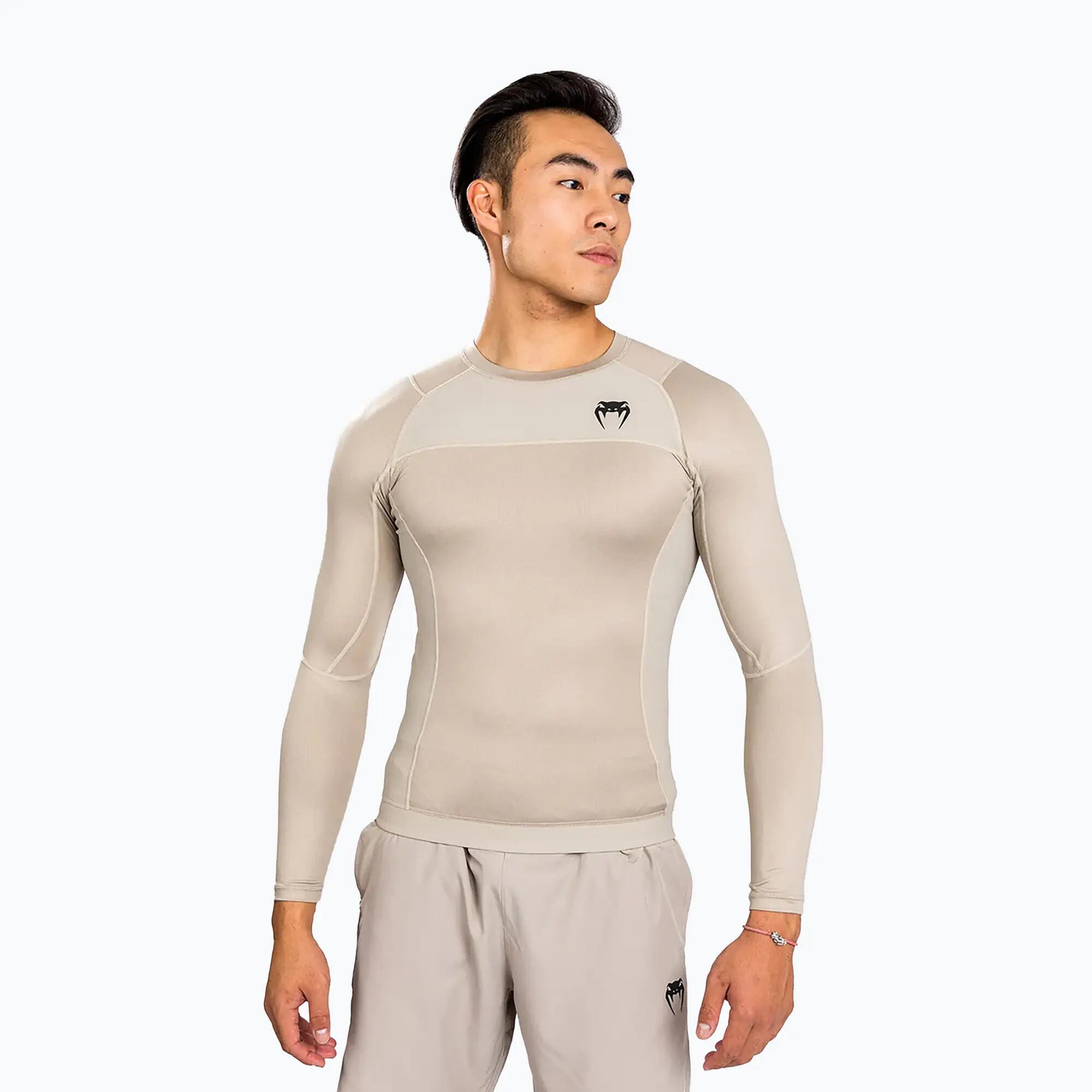 Camiseta de manga larga Venum G-Fit AIR para hombre, color arena, talla M 4/5