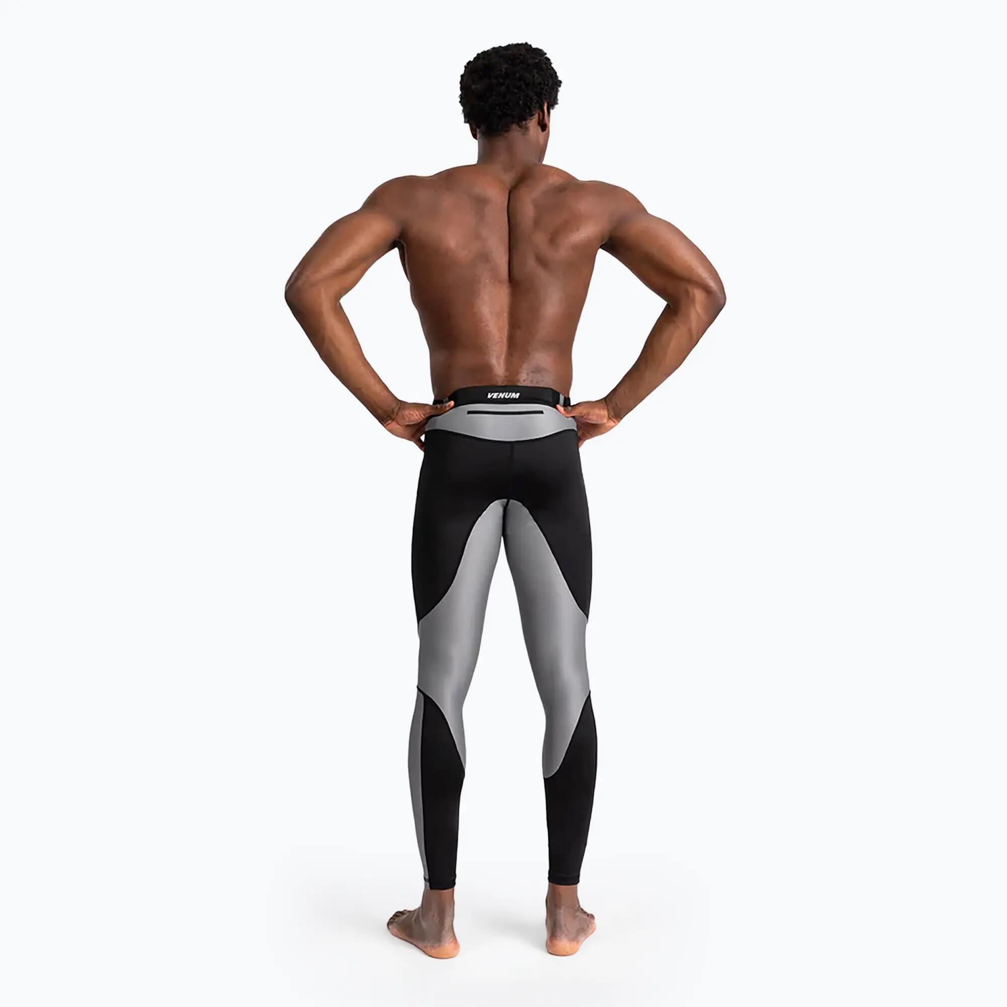 Venum Tempest Leggings voor heren, zwart/grijs, maat M 3/5