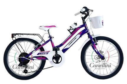 Kinderfahrrad MTB Canellini LINCY 20" - Hellblau/Fuchsia