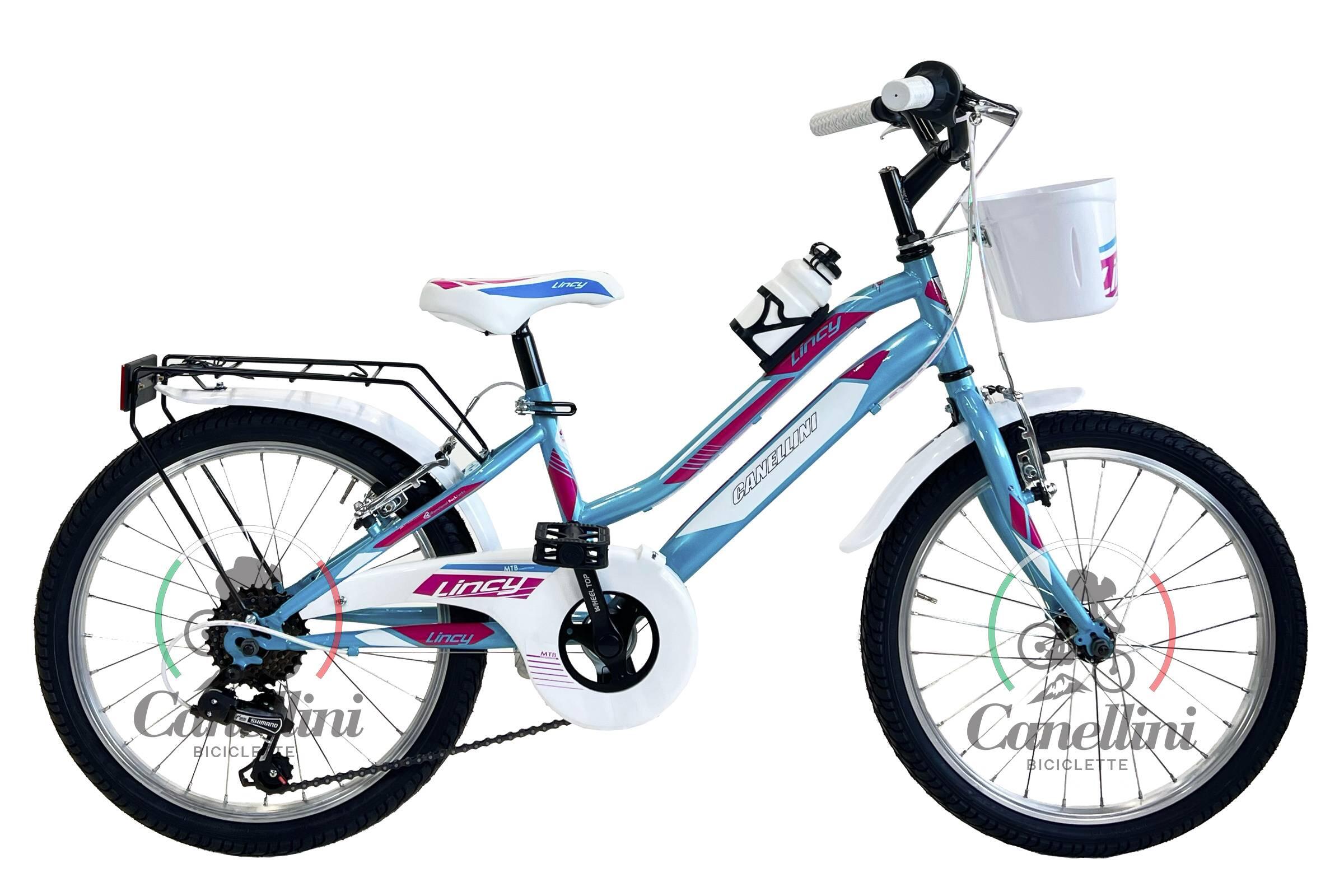CANELLINI Meisjesfiets MTB Canellini LINCY 20" - Lichtblauw/Fuchsia