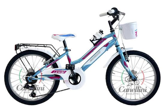 Kinderfahrrad MTB Canellini LINCY 20" - Hellblau/Fuchsia