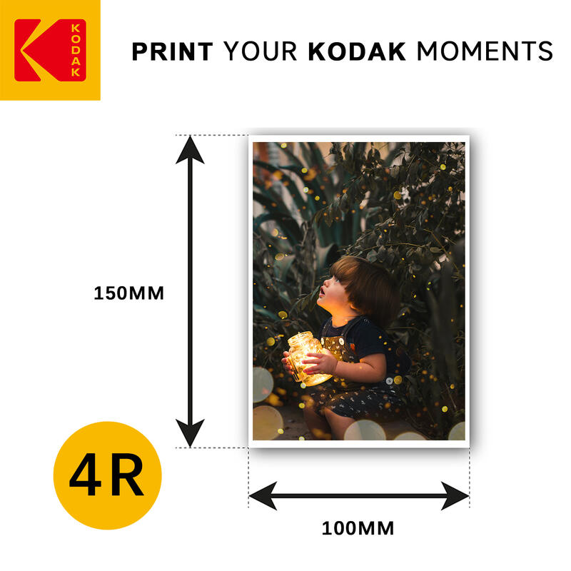 KODAK - 100 feuilles papier photo 230g/m², brillant, A6, jet d'encre