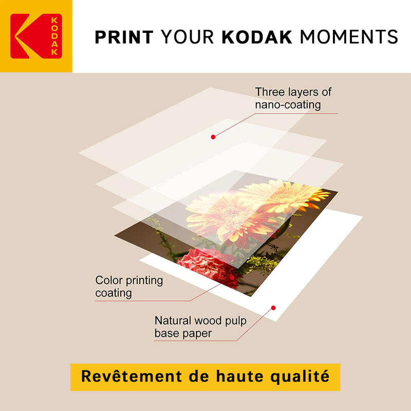 KODAK - 100 feuilles papier photo 230g/m², brillant, A6, jet d'encre