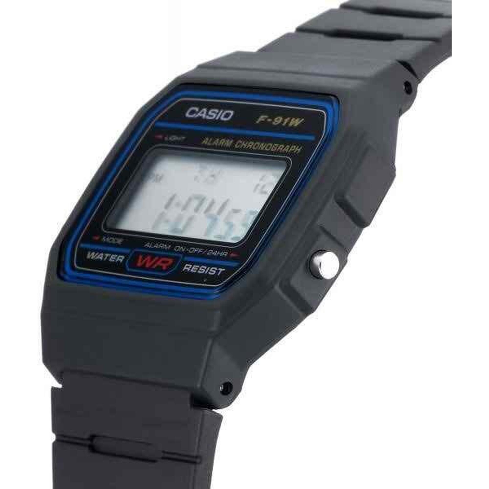 Casio Digital Hommes Gris / Noir F-91W-1YER