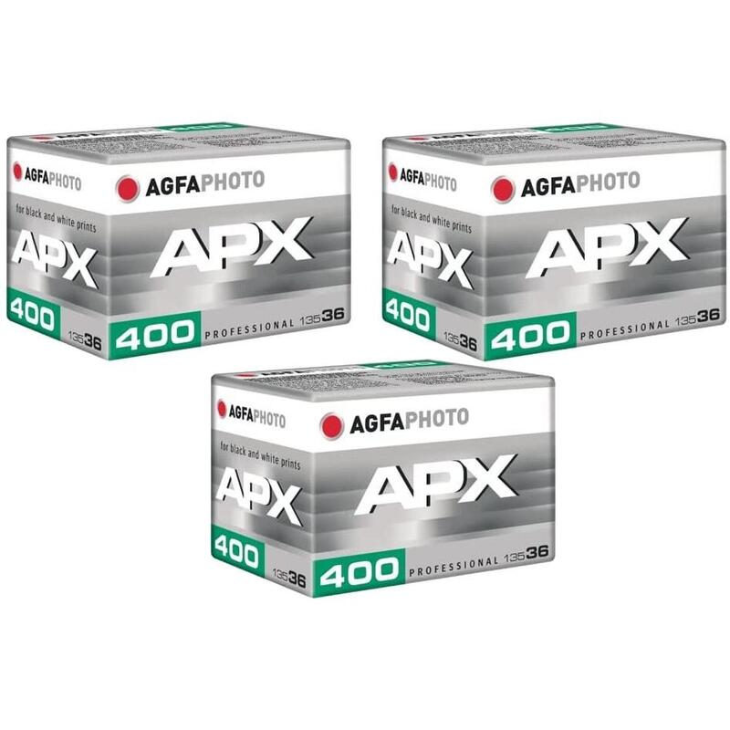 3-Pack AGFAPHOTO APX 400 Professionele Film 135/36 Zwart-Wit