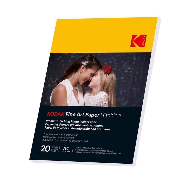 KODAK Fine Art Paper 20 A4-vellen met structuur, mat graveereffect, 210 g/m²