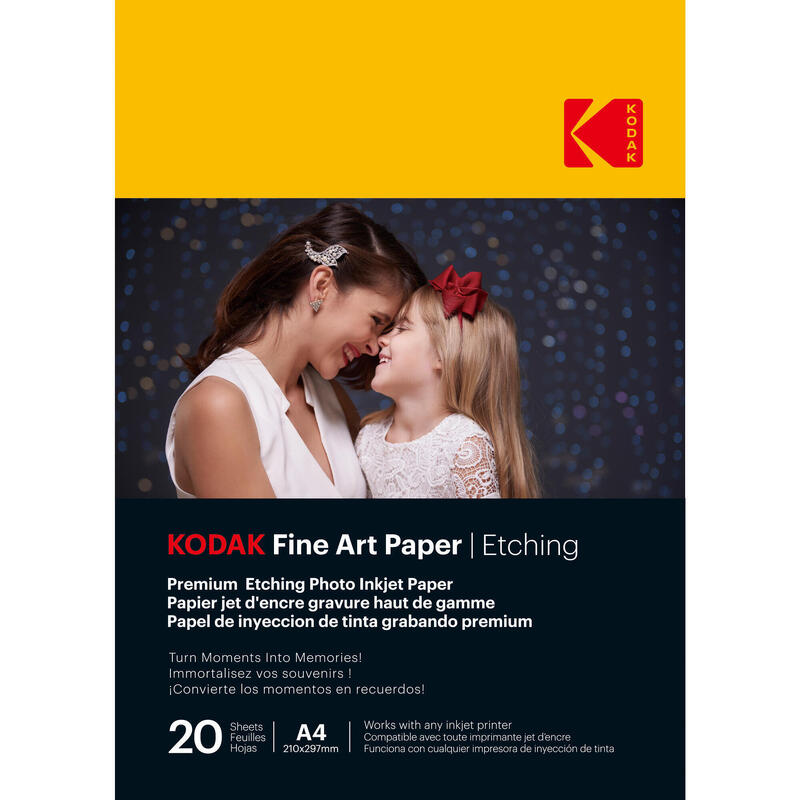 KODAK Fine Art Paper 20 A4-vellen met structuur, mat graveereffect, 210 g/m²