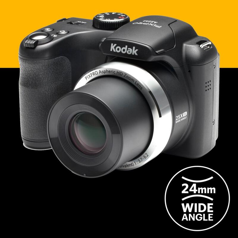 KODAK Pixpro AZ252 - Appareil Photo Bridge 16 MP, Zoom 25X, Vidéo HD 720p, Noir