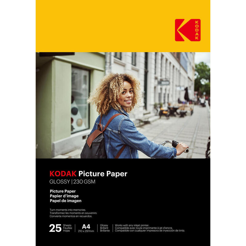 KODAK Glanzend Fotopapier A4 230g/m² - 25 vellen inkjet - 9891266