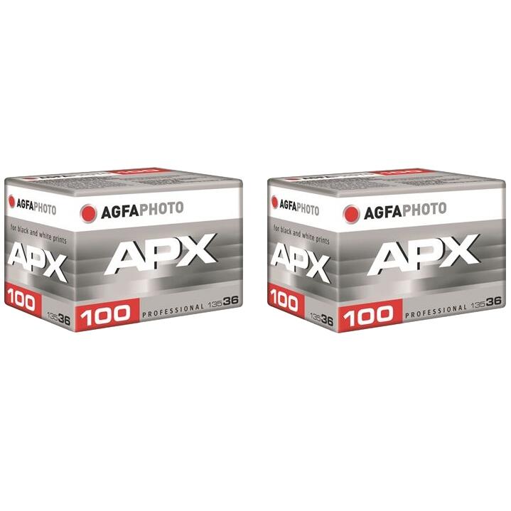 Pack de 2 Pellicules Agfaphoto APX100 Professionnel 135/36 Noir et Blanc