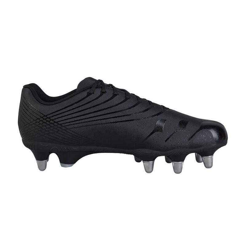 Chaussures de rugby pour terrain mou STAMPEDE TEAM Homme (Noir / Argenté)