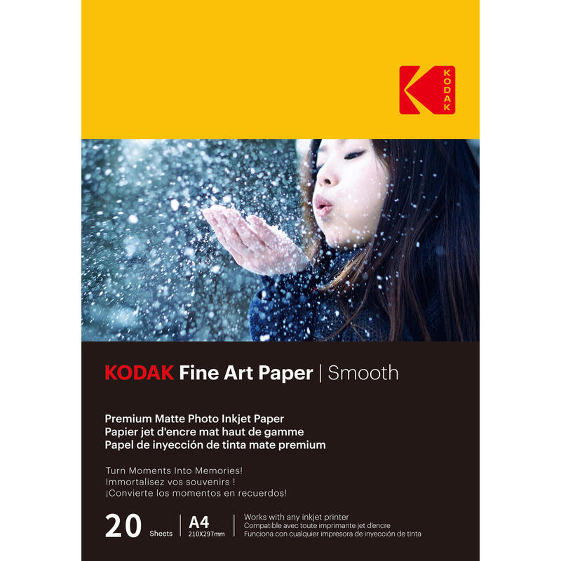 KODAK 9891092 - 20 feuilles papier photo 230g/m², mat, A4, jet d'encre