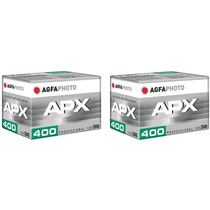 Pack de 2 Pellicules AGFAPHOTO APX 400 Professionnel 135/36 Noir et Blanc