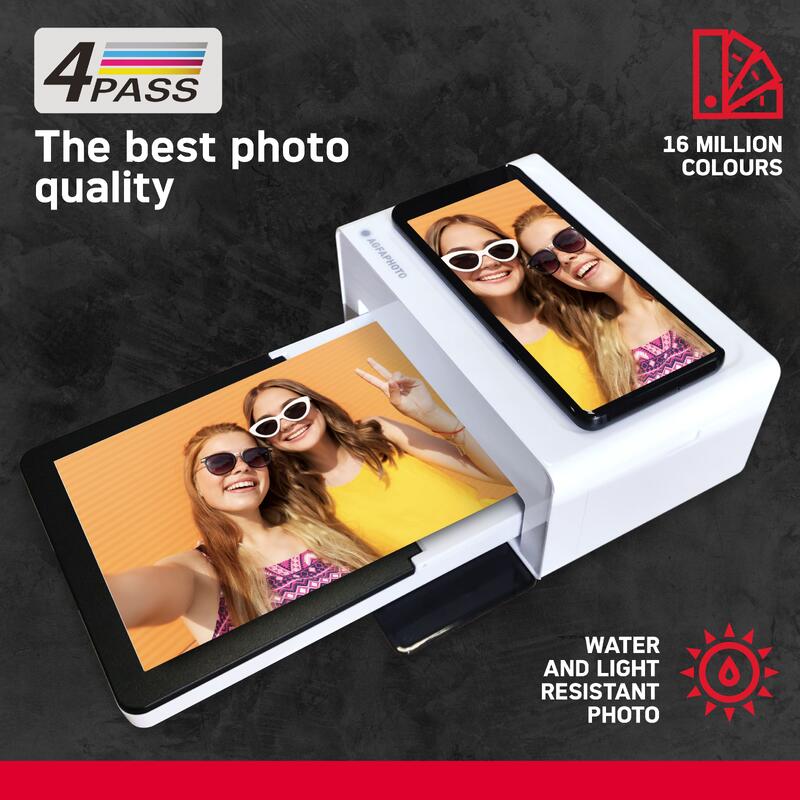 AGFA PHOTO Pack Imprimante Realipix Moments - 240 Photos Supplémentaires, Blanc